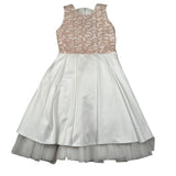 Les Gamins Abito Giromanica Tinta Unita con Paillettes per Bambino LG815637R BIANCO LES GAMINS 