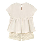 Mayoral Completo 2 Pezzi T-Shirt-Short per Neonata 1239X PANNA MAYORAL 