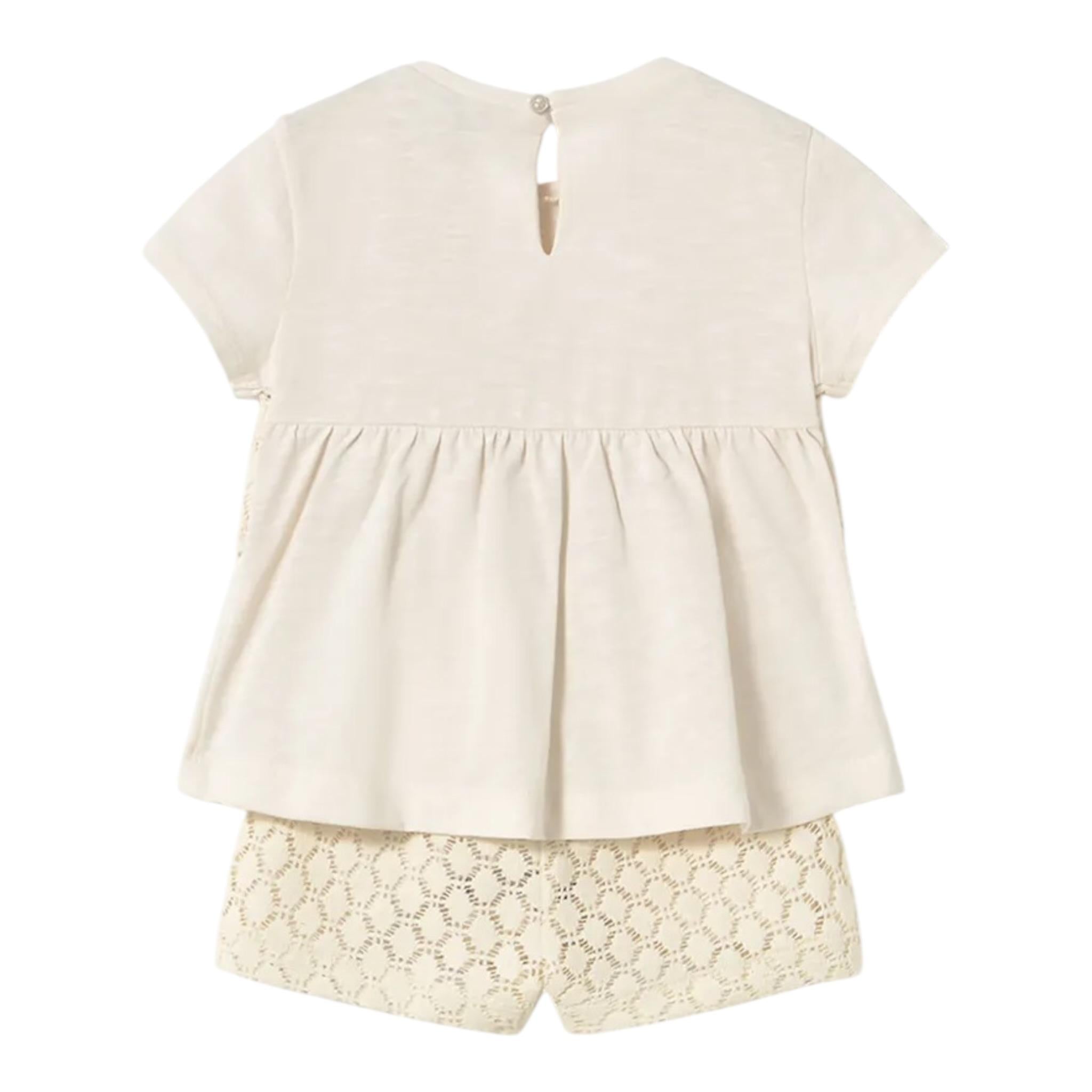 Mayoral Completo 2 Pezzi T-Shirt-Short per Neonata 1239X PANNA MAYORAL 
