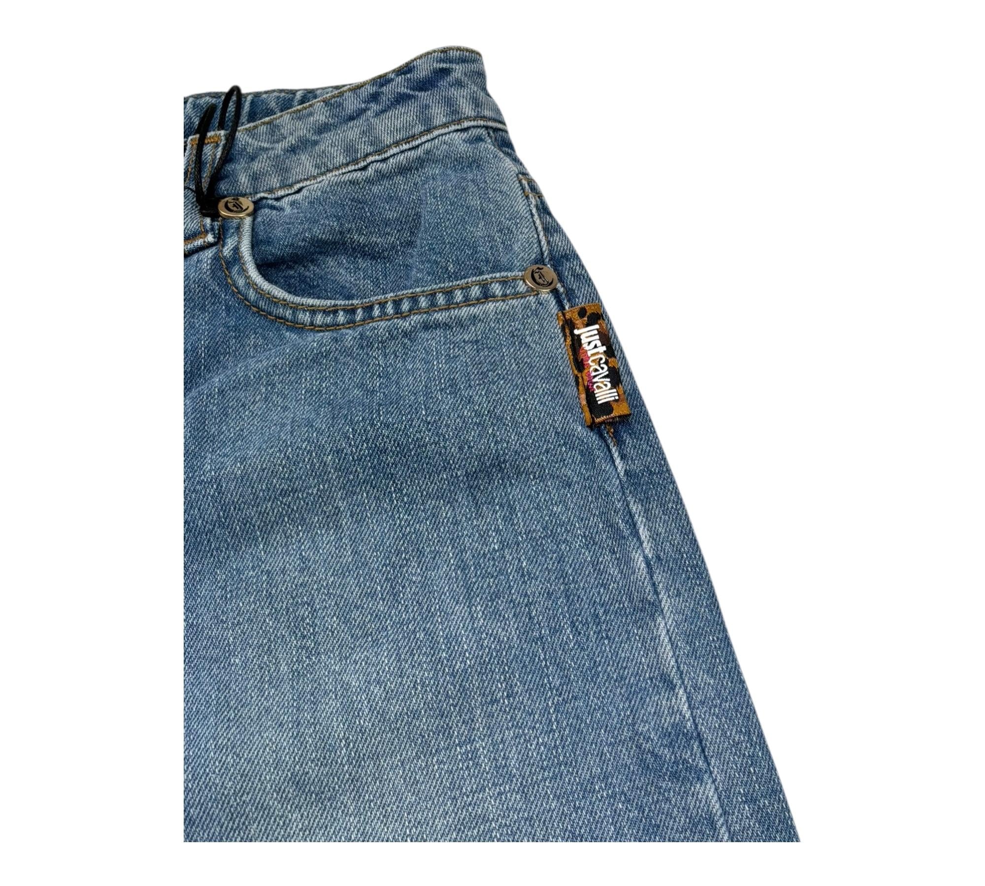 Just Cavalli Jeans Tinta Unita Modello Palazzo per Bambina JGP26188JE BLU JUST CAVALLI 