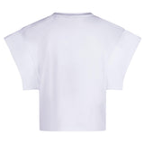 Fun & Fun T-Shirt Tinta Unita Con Stampa Bianco Per Bambina