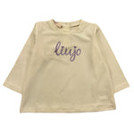 LIU JO shirt girocollo tinta unita cn stampa brillantinata Panna per Neonata HF4042X PANNA LIU JO 