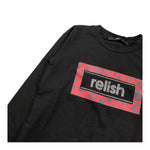 RELISH shirt girocollo tinta unita con logo Nero per Bambina RGA2301016018 NERO RELISH 