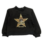 MARC ELLIS felpa chiusa girocollo tinta unita con paillettes Nero per Neonata JMNST15789 NERO MARC ELLIS 