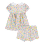 Moschino Abito Mezza Manica con Culotte Fantasia Floreale per Neonata MDV0CC BIANCO MOSCHINO 