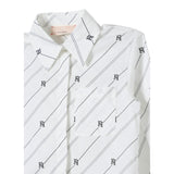 Elisabetta Franchi Camicia Manica Lunga Tinta Unita con Logo per Bambina EGCA035 BIANCO ELISABETTA FRANCHI 