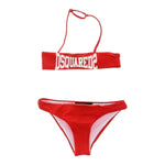 Dsquared2 Costume 2 Pezzi Fascia-Slip Tinta Unita per Bambina DQ0274 ROSSO DSQUARED2 