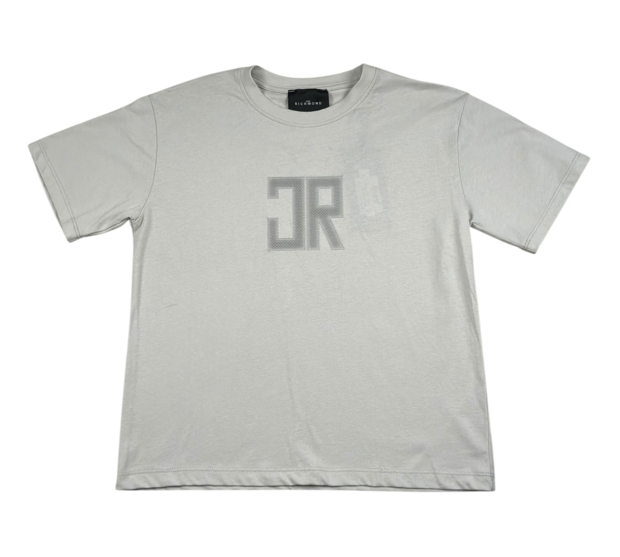 John Richmond T-Shirt Girocollo Tinta Unita con Stampa per Bambino RBP26006TS GRIGIO JOHN RICHMOND 