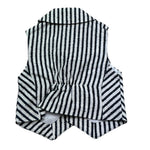 Manuel & Frank Gilet Tinta Unita con Fantasia A Righe per Neonato MF5034I BIANCO/BLU MANUEL & FRANK 