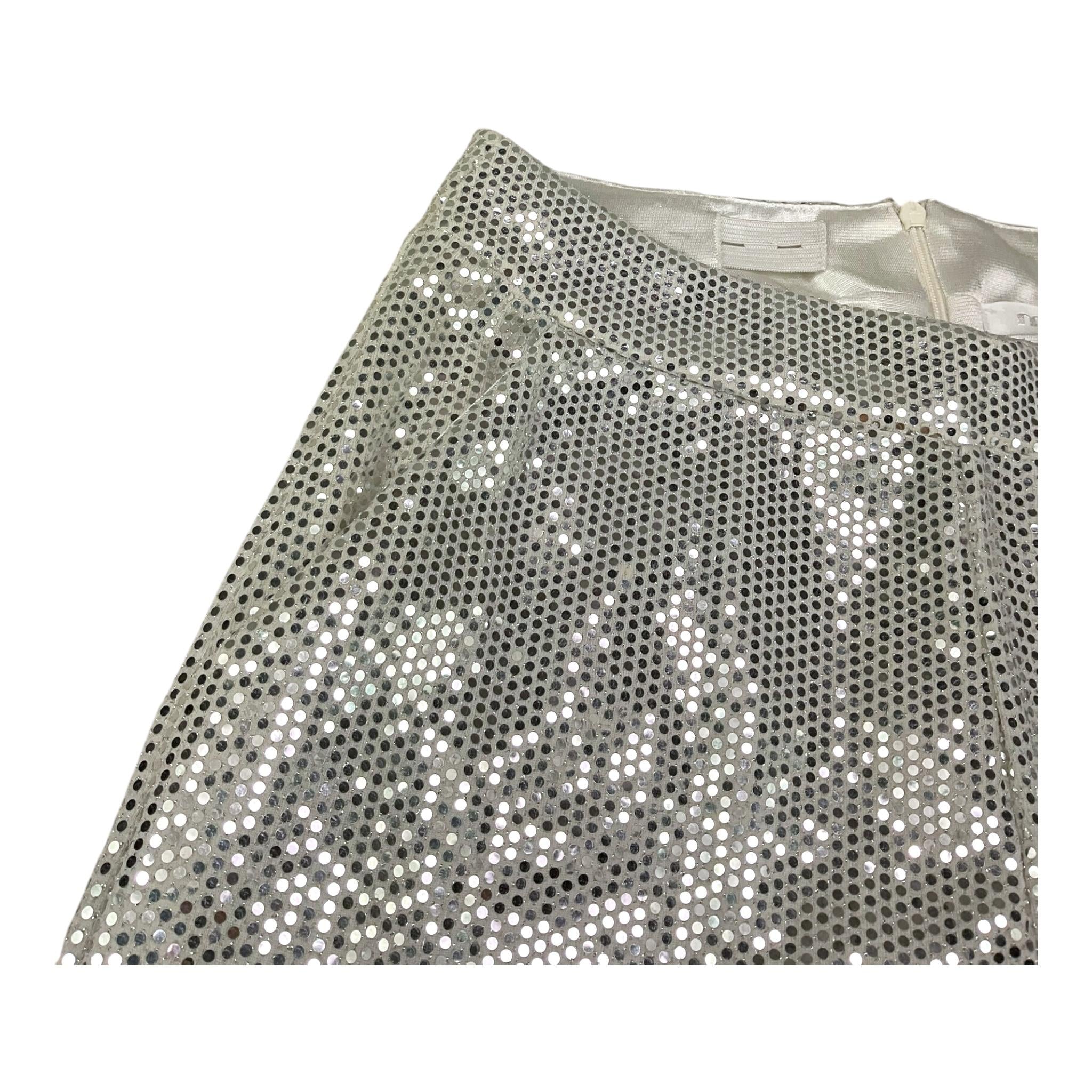 Met Pantalone Tinta Unita con Girovita Regolabile per Bambina ME335 ARGENTO MET 