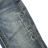 Iceberg Jeans Tinta Unita con Girovita Regolabile per Bambino PTICE4102B AZZURRO ICEBERG 