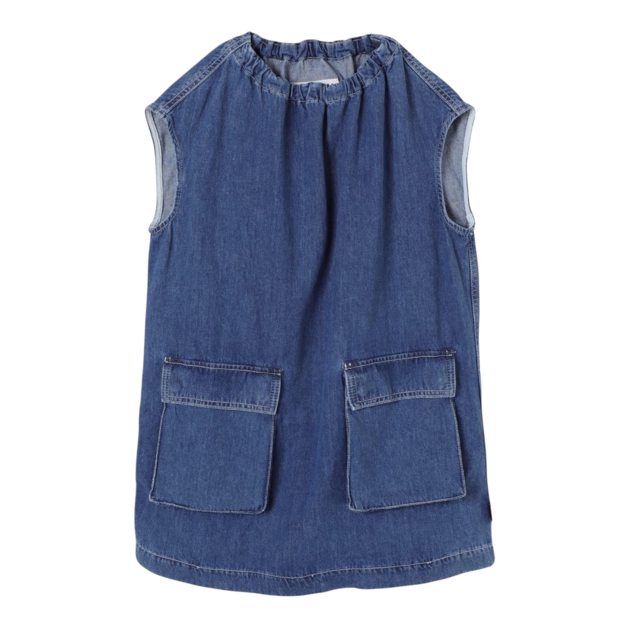 Maison Margiela Abito In Denim Tinta Unita per Bambina M60756 BLU MAISON MARGIELA 