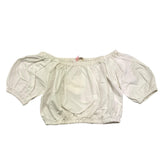 Vicolo Top Camicia Mezza Manica Tinta Unita Bianco Per Bambina