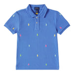 Ralph Lauren Polo Mezza Manica con Loghi per Neonato 320882605006 AZZURRO RALPH LAUREN 