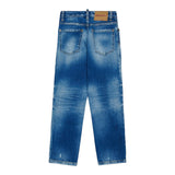 Dsquared2 Jeans Tinta Unita con Tasche per Bambino DQ2241 BLU DSQUARED2 