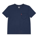 Levi'S T-Shirt Girocollo Tinta Unita con Stampa per Bambino 9E81577 BLU LEVI'S 