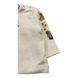 AVENTIQUATTRORE shirt girocollo tinta unita con stampa in contrast Panna per Neonata SHRTV PANNA AVENTIQUATTRORE 