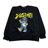 Disclaimer Felpa Chiusa Girocollo Tinta Unita con Logo per Bambino 25EDK58430 NERO DISCLAIMER 