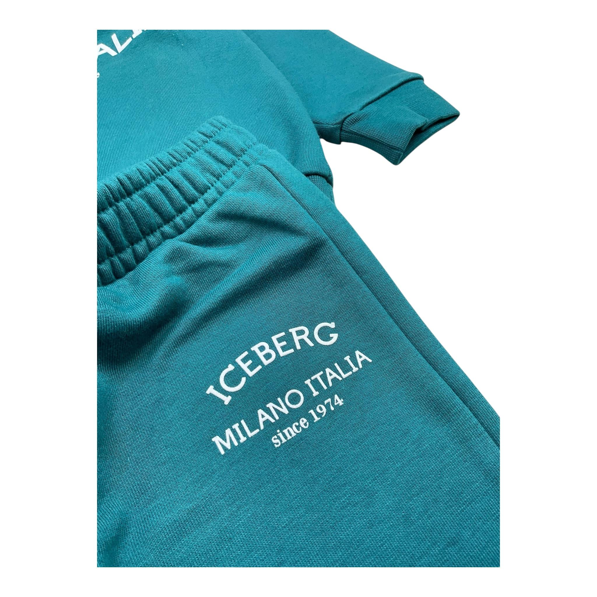 ICEBERG completo 2pz tinta unita felpa-pantalone Verde per Bambino COMICE5300BXX VERDE ICEBERG 