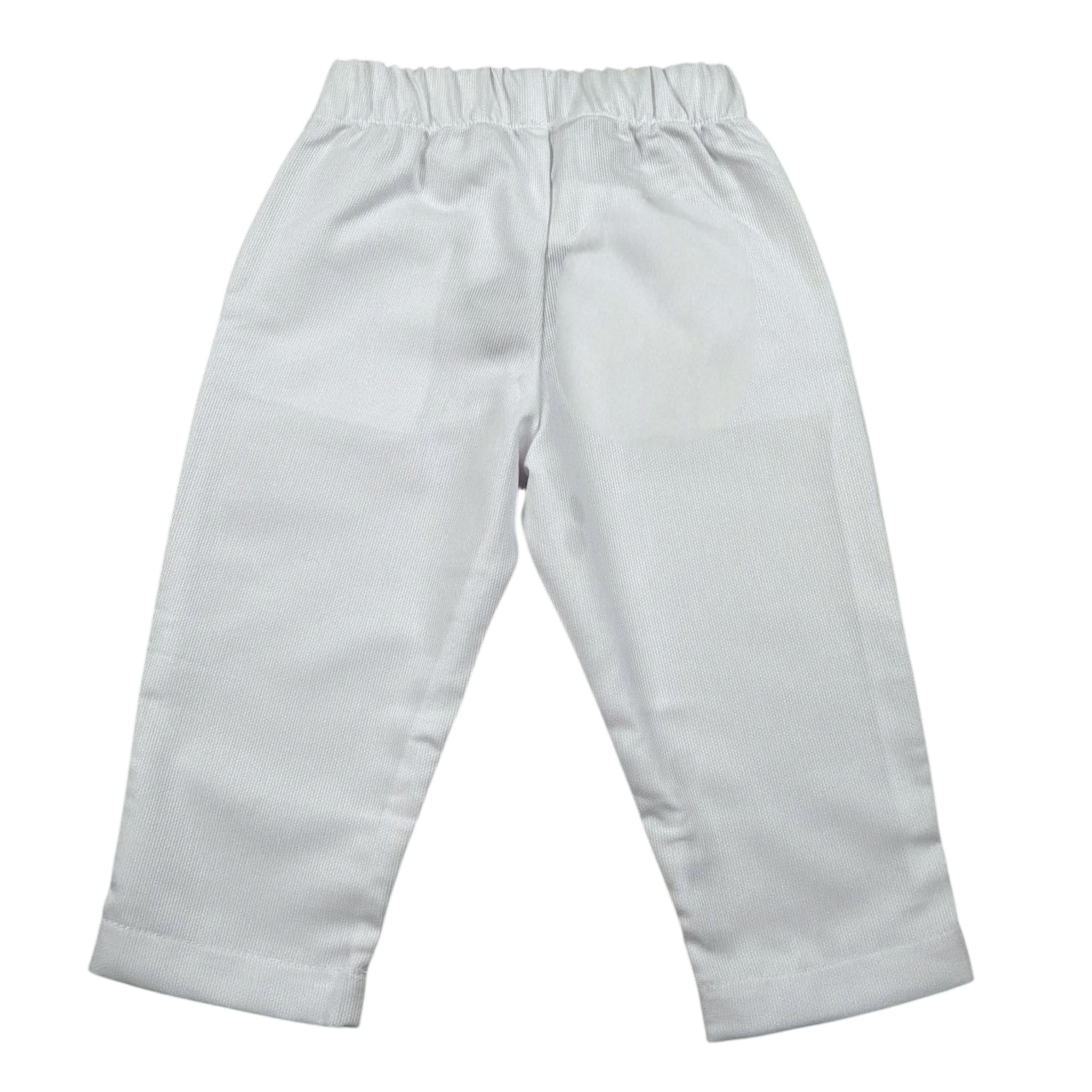 J.O. Milano Pantalone Tinta Unita con Elastico In Vita per Neonato 574A1 BIANCO J.O. MILANO 