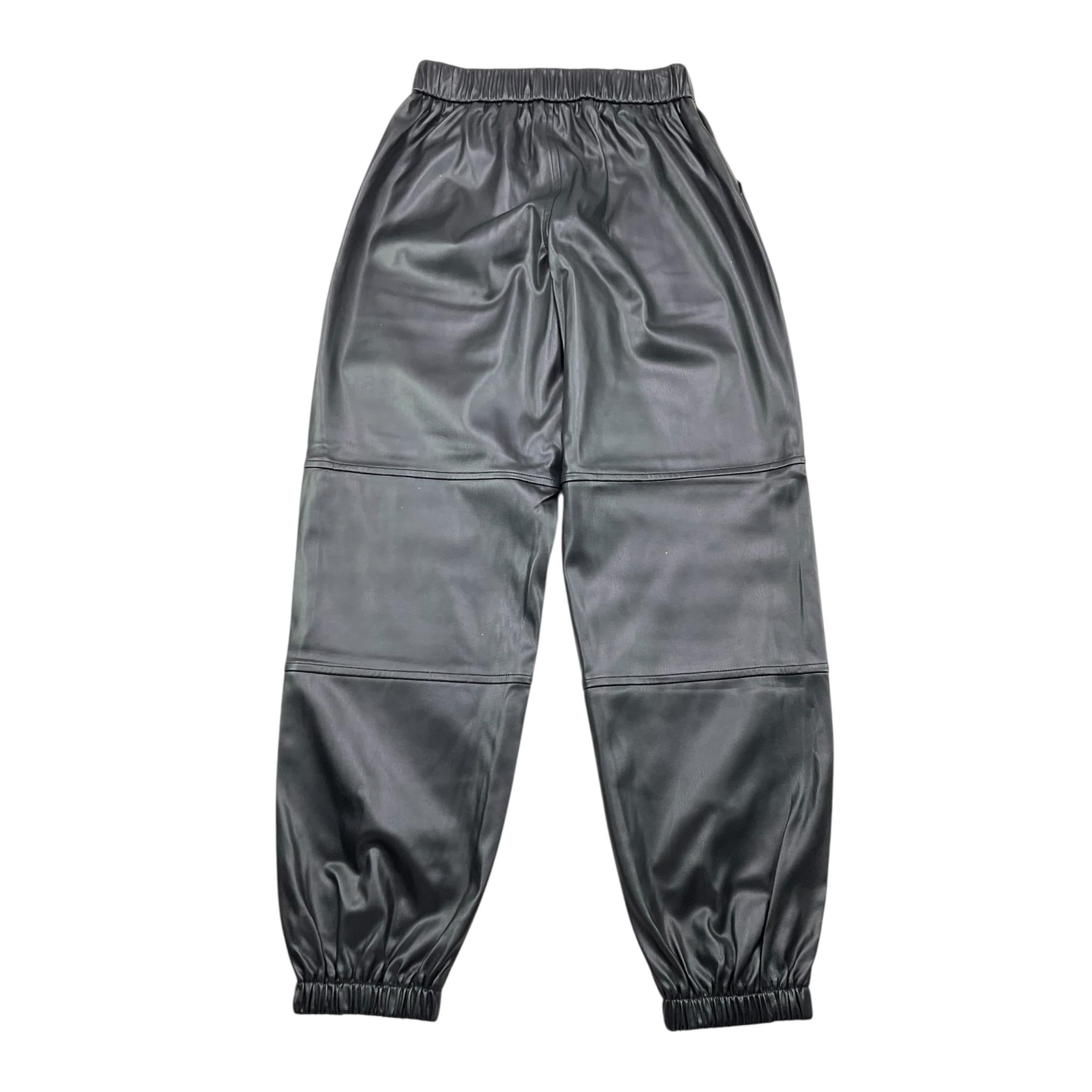 LIU JO pantalone in ecopelle tinta unita con elastico in vita Nero per Bambina GF4056X NERO LIU JO 
