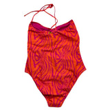 4Giveness Costume Intero Fantasia Zebrata Arancione Fluo Per Bambina