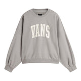 VANS felpa chiusa girocollo tinta unita con maniche a sbuffo Grigio per Bambina VN000J6B02F GRIGIO VANS 