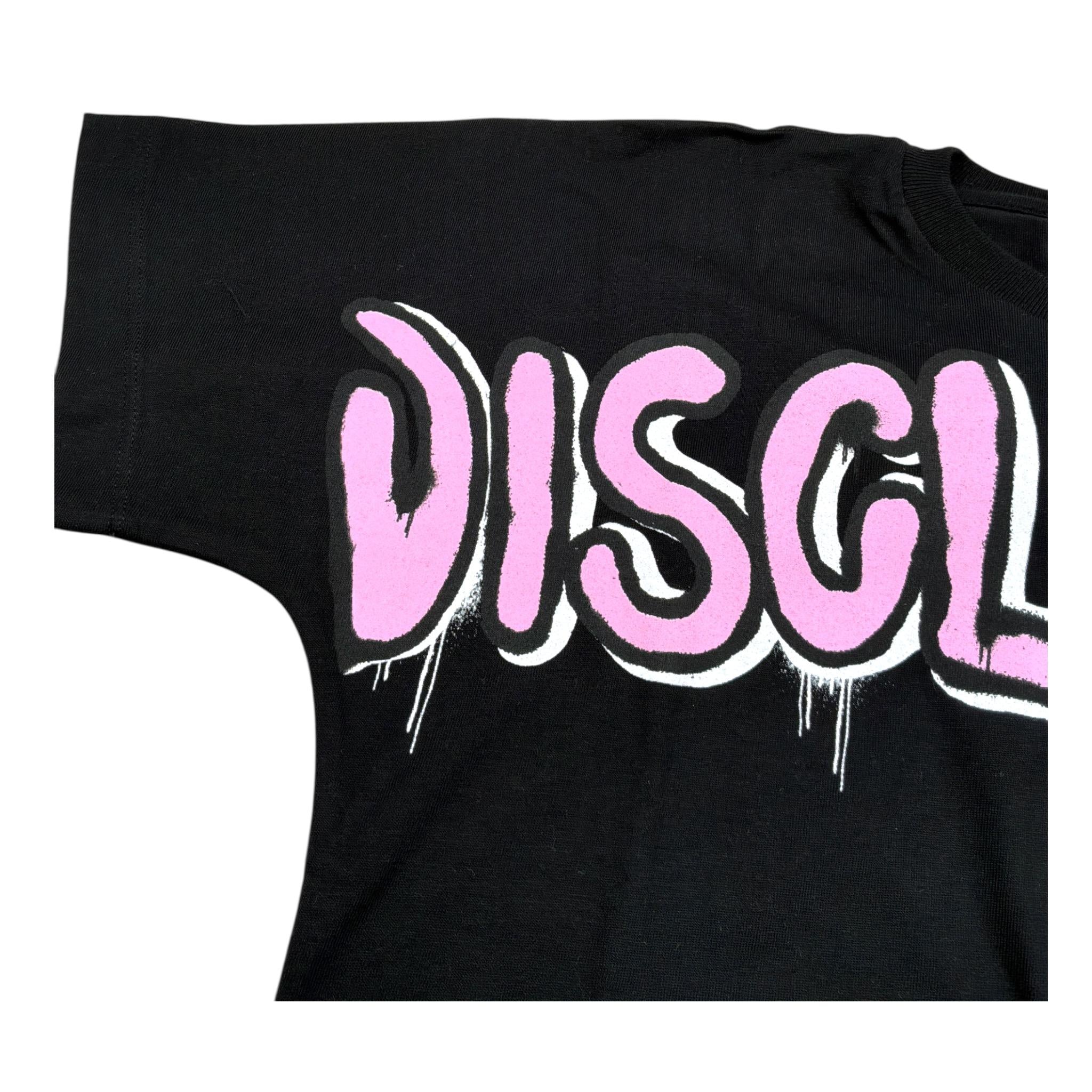Disclaimer T-Shirt Girocollo tinta unita con Stampa Nero per Bambina 23IDK53962 NERO DISCLAIMER 