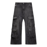 Diesel Jeans Modello Palazzo con Tasconi Nero per Bambina J01725XXX NERO DIESEL 