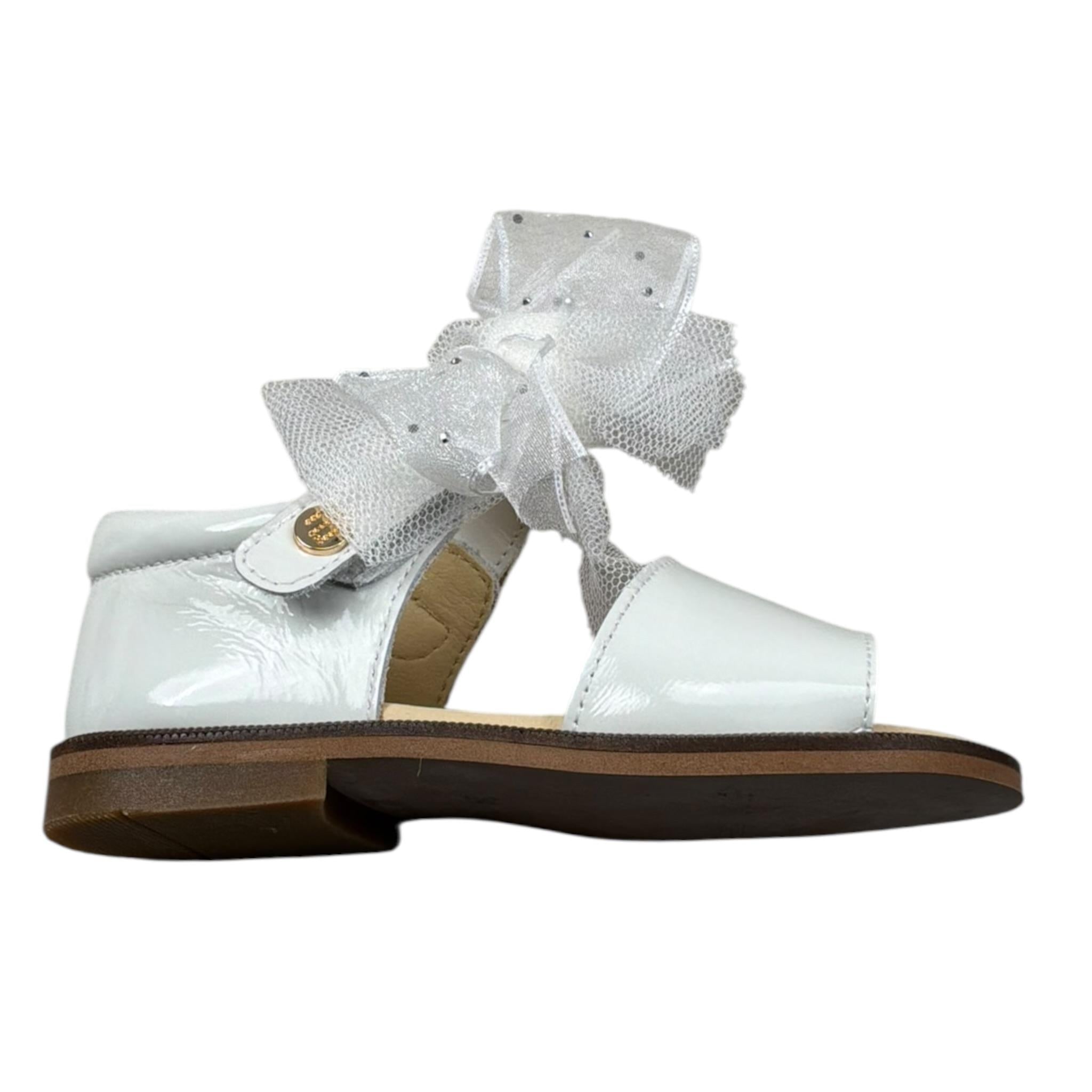 Andanines Sandalo Tinta Unita con Applicazione per Bambina 251494J BIANCO ANDANINES 