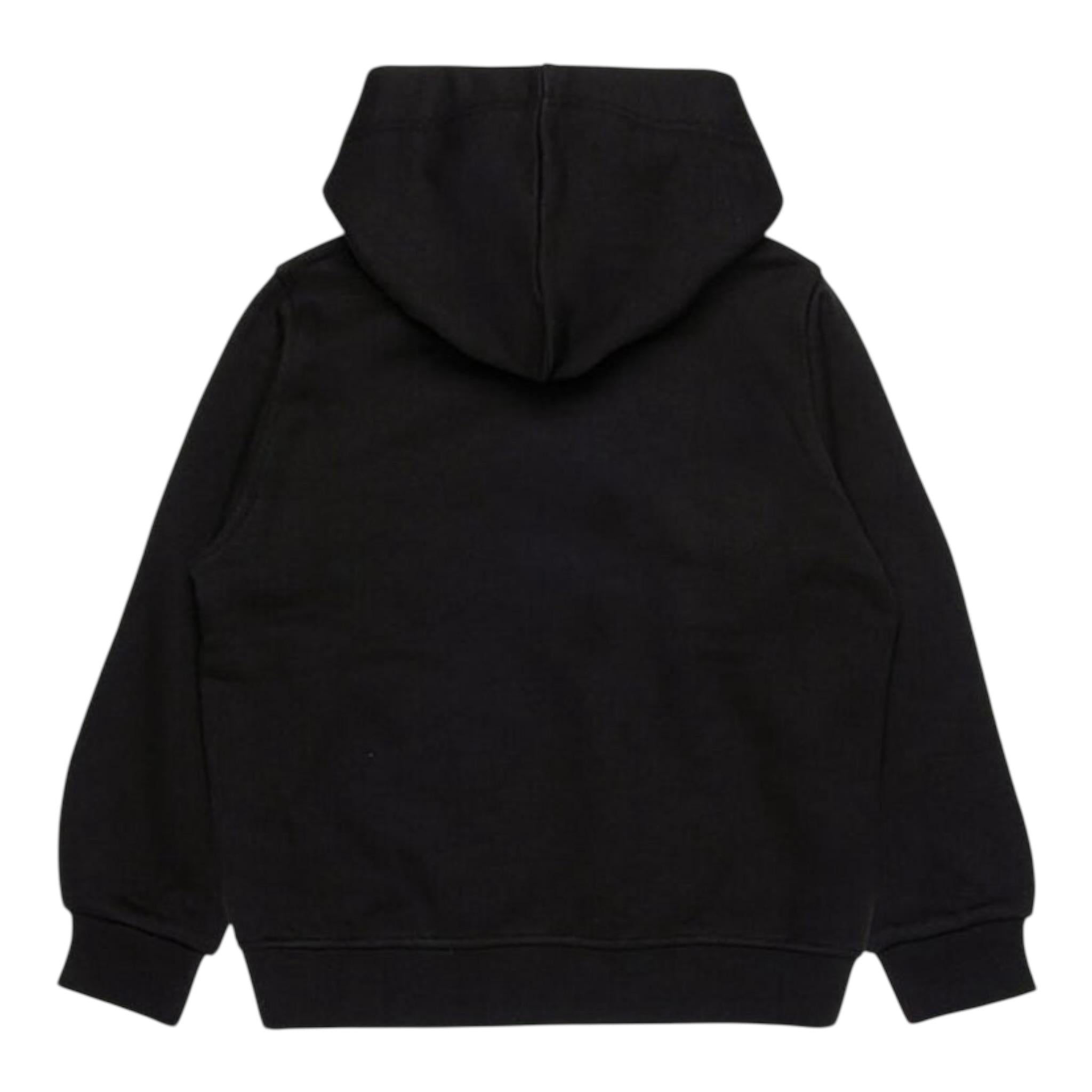 Diesel Felpa Tinta Unita con Cappuccio per Bambina J02014 NERO DIESEL 