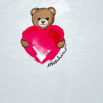 Moschino Abito Mezza Manica Tinta Unita con Stampa per Neonata MDV0DJ BIANCO MOSCHINO 