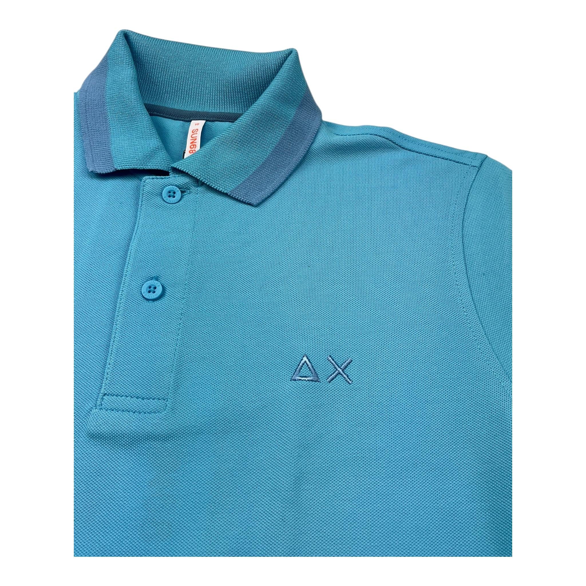 Sun68 Polo Mezza Manica Tinta Unita per Bambino A35312J TURCHESE SUN68 