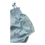 Saint Barth Pagliaccetto Tinta Unita Traforato per Neonata 009733L AZZURRO SAINT BARTH 