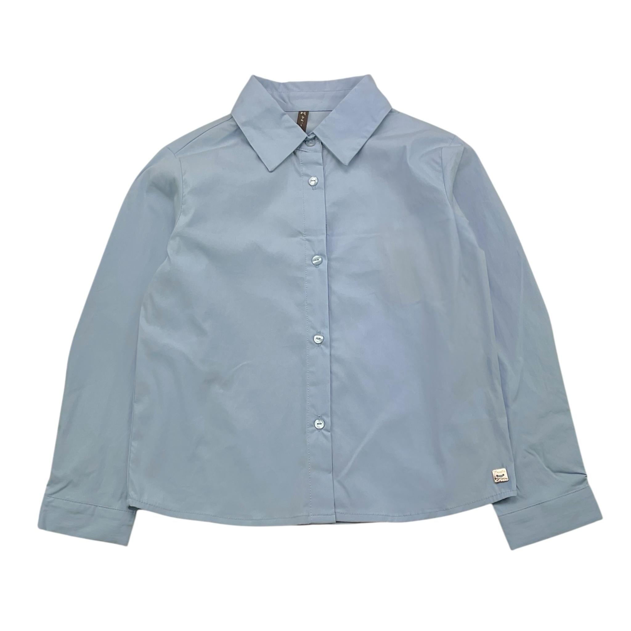 MANILA GRACE camicia tinta unita manica lunga Azzurro per Bambina MFBF24S222 AZZURRO MANILA GRACE 