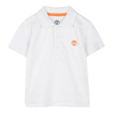 Timberland Polo Mezza Manica Tinta Unita con Logo per Bambino T6051010 BIANCO TIMBERLAND 