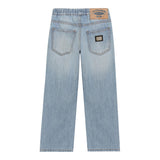 Dolce & Gabbana Jeans Tinta Unita con Elastico In Vita per Bambino L42F79 AZZURRO DOLCE & GABBANA 