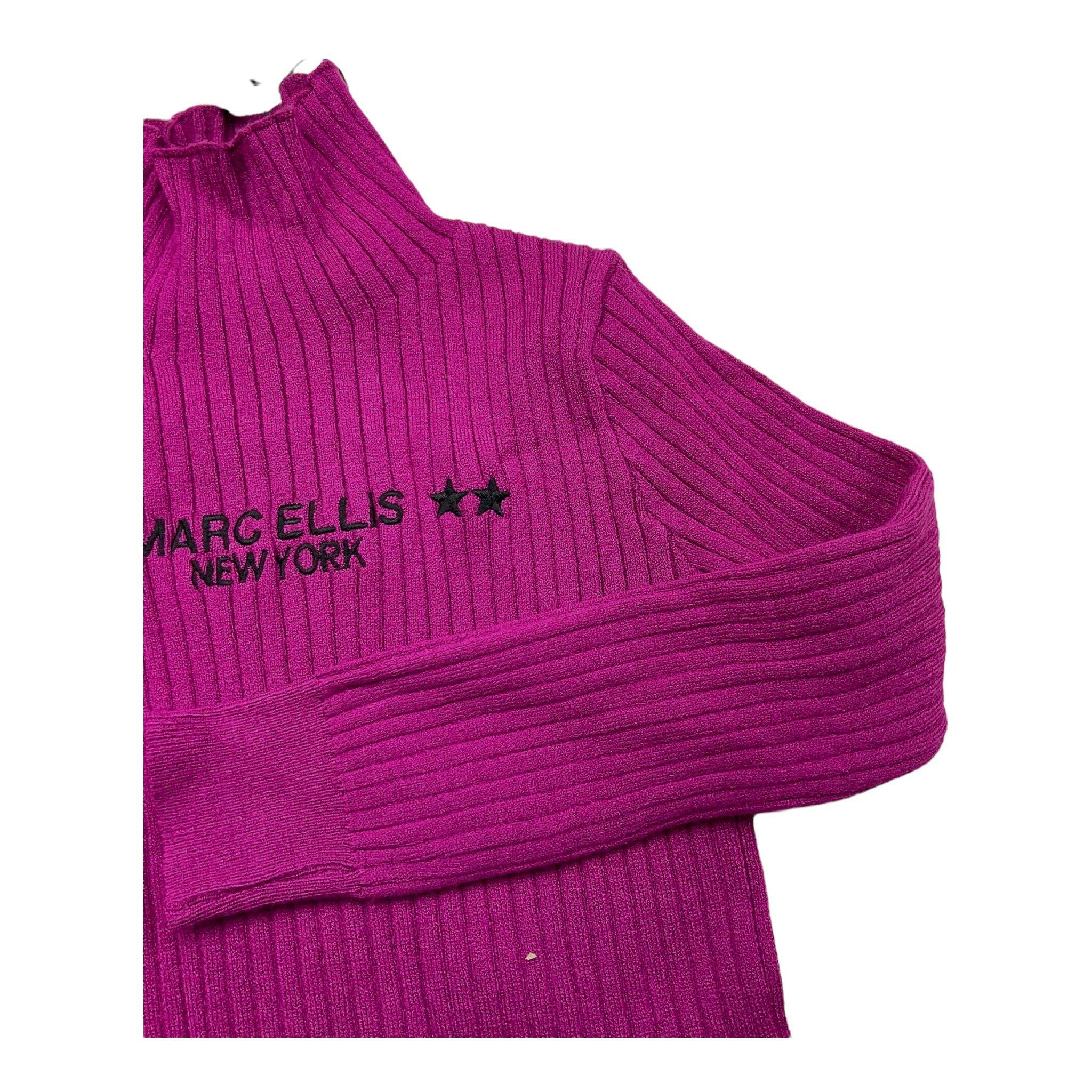 MARC ELLIS maglia collo alto tinta unita con logo Viola per Bambina JMJSW00188X VIOLA MARC ELLIS 