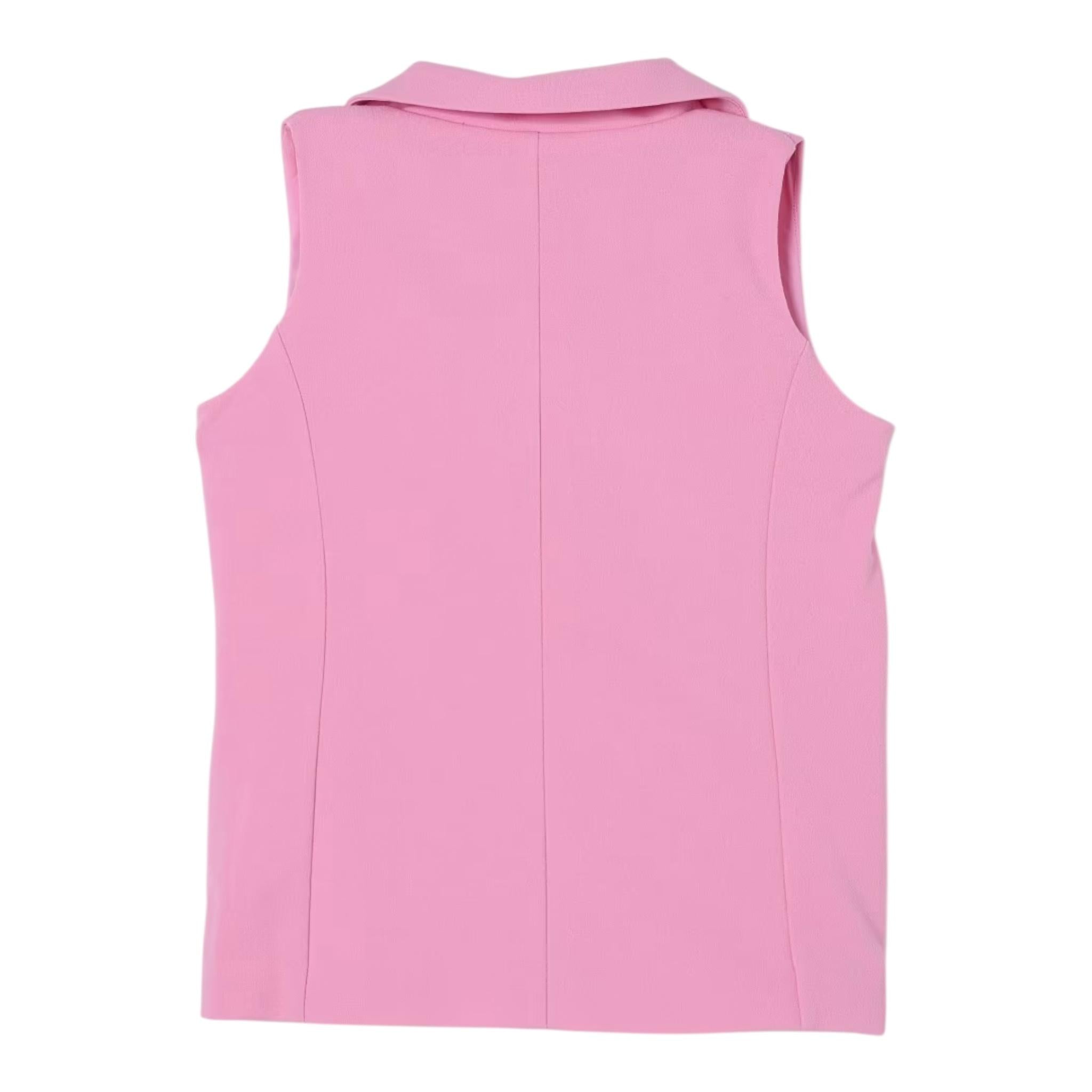 Liu Jo Gilet Tinta Unita con Spilla Cane per Bambina KA5005 ROSA LIU JO 