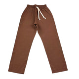 Lalalu' Pantalone Tinta Unita Con Elastico In Vita Marrone Per Bambino