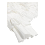 Elisabetta Franchi Camicia Tinta Unita Manica Lunga Con Balze Bianco Per Bambina