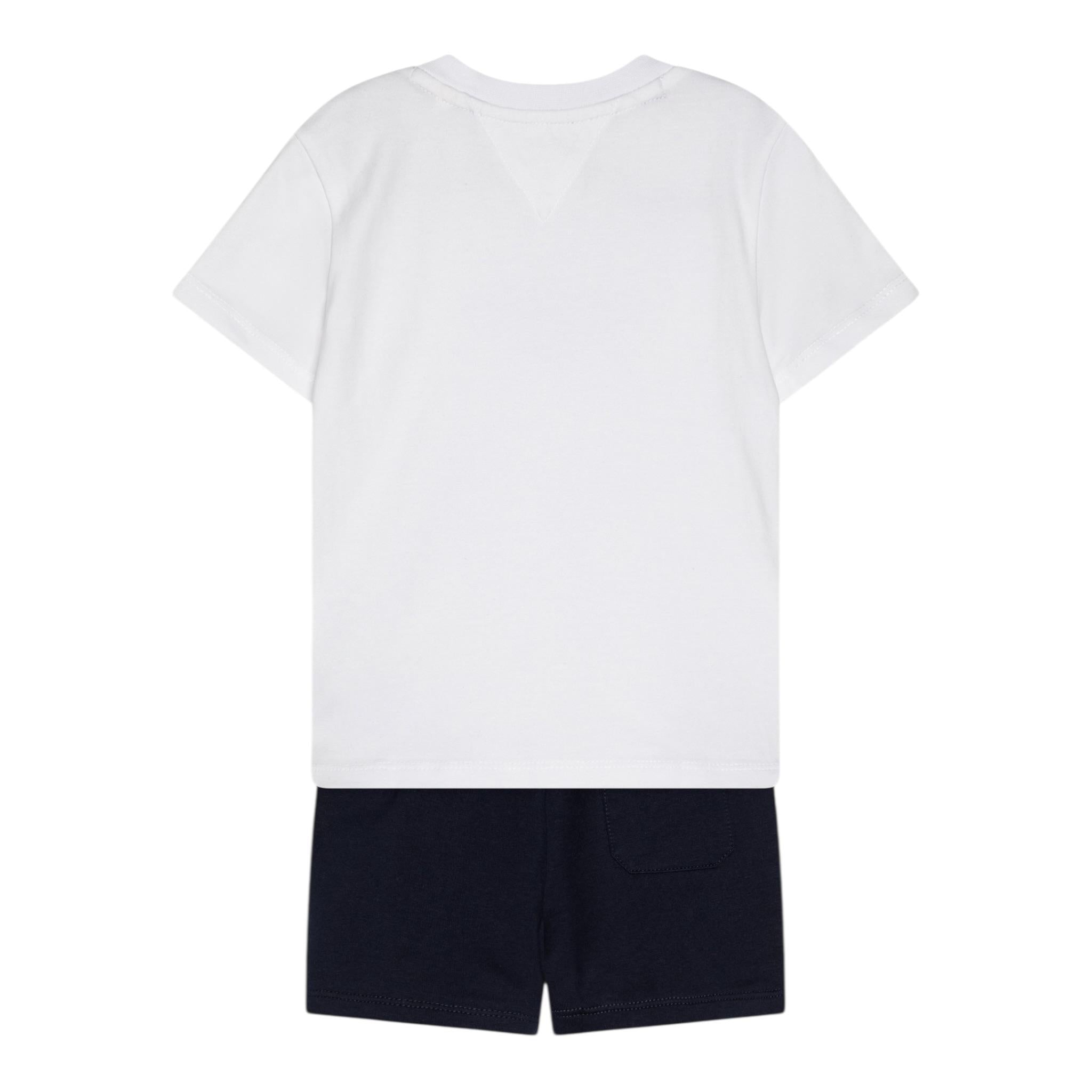 Tommy Hilfiger Completo 2 Pezzi T-Shirt-Bermuda  per Neonato KN0KN02047X BIANCO/BLU TOMMY HILFIGER 