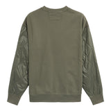 C.P. COMPANY felpa chiusa girocollo tinta unita con logo Verde per Bambino CUF00UX VERDE C.P. COMPANY 