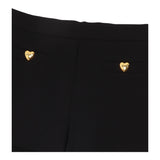 MOSCHINO short tinta unita con bottoni in contrasto Nero per Bambina HDQ01I NERO MOSCHINO 