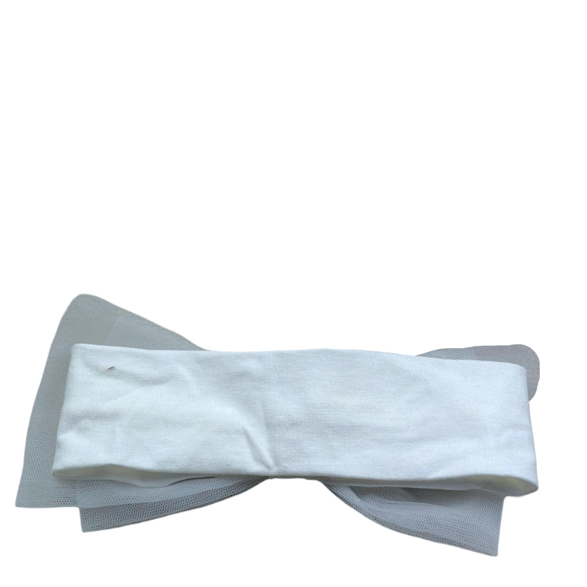 Le Bebe' Fascia Tinta Unita con Fiocco per Neonata LBG6408 BIANCO LE BEBE' 