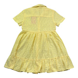 Saint Barth Abito Mezza Manica Tinta Unita In Pizzo Sangallo per Bambina SANGALLO GIALLO SAINT BARTH 