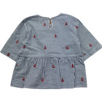 Saint Barth Camicia Mezza Manica Fantasia A Righe per Bambina ALYSON BLU SAINT BARTH 