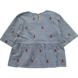 Saint Barth Camicia Mezza Manica Fantasia A Righe per Bambina ALYSON BLU SAINT BARTH 