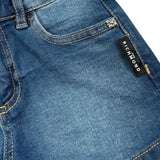 John Richmond Short In Denim Tinta Unita con Stampa per Bambina RGP15014SH BLU JOHN RICHMOND 