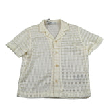I'M Brian Camicia Mezza Manica Tinta Unita Traforata per Bambino CA3279J PANNA I'M BRIAN 